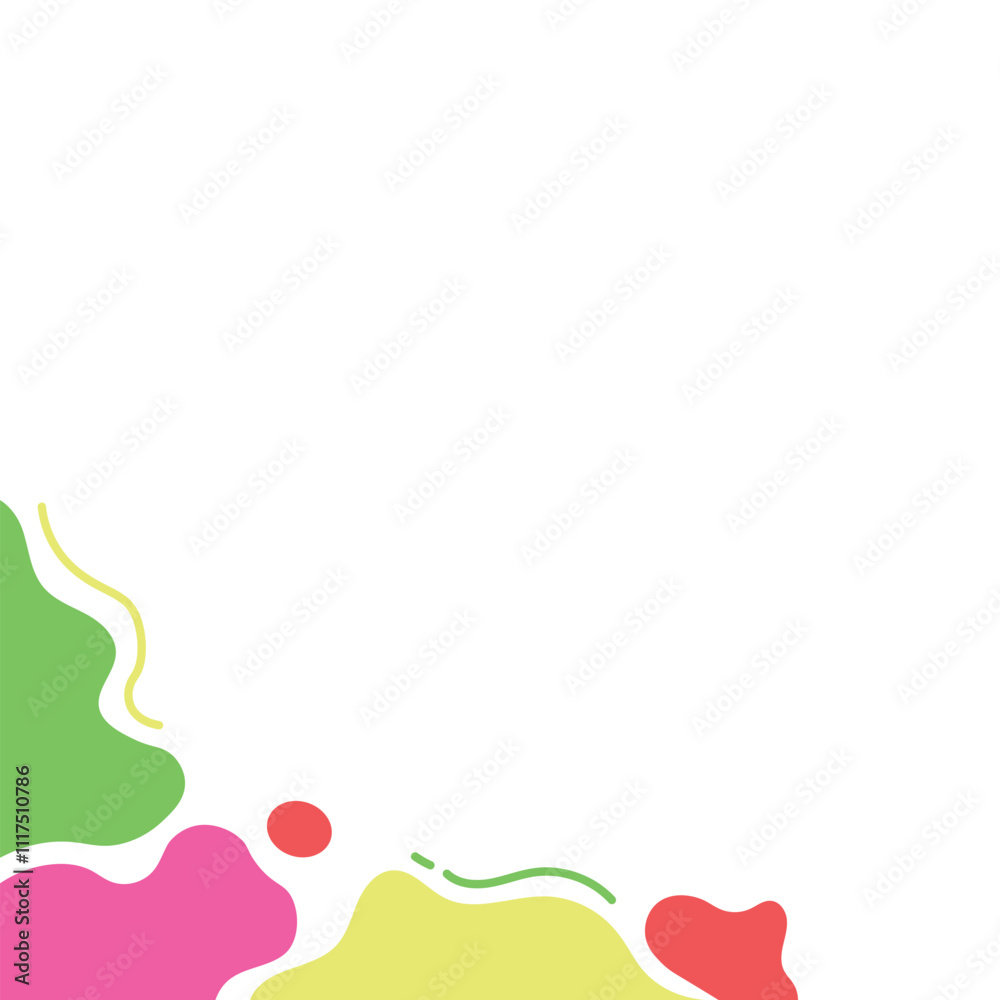 Obraz premium Colorful Border Element Corner