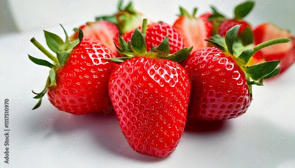 strawberries on a white background strawberries on a white background