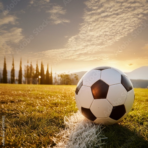 Obraz na płótnie Il pallone al tramonto w salonie