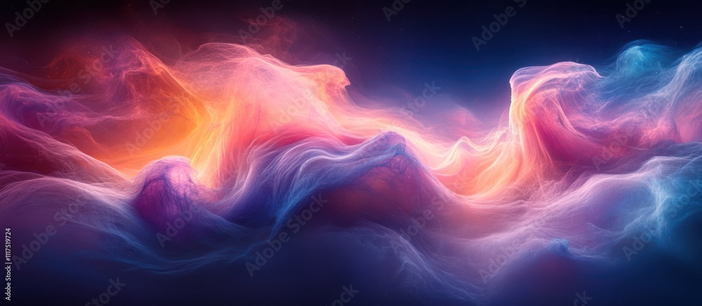 Abstract colorful swirling nebula cloudscape. Abstract colorful swirling nebula cloudscape.