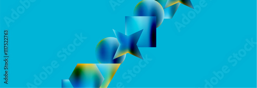 Fluid color geometric shapes abstract background. Vector Illustration For Wallpaper, Banner, Background, Card, Book Illustration, landing page