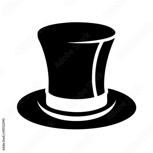 top hat silhouette, new year vector icon - silhouette vector art of top hat, symbolizing new year celebrations. new year silhouette.