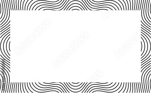 abstract wavy seamless line frame decoration
