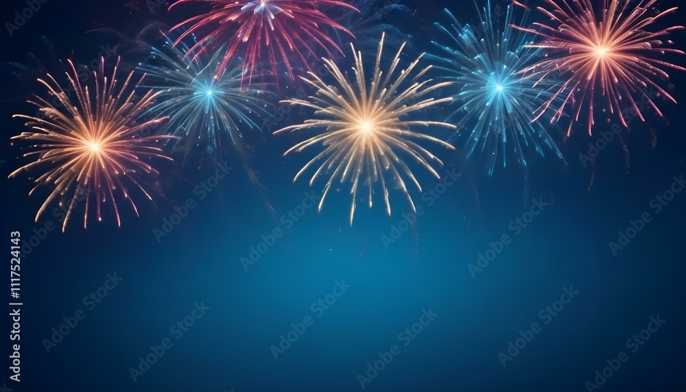 Naklejka premium Clear Plain Shiny Warm Soft Vintage Bokeh Cloudy Wave Like Geometric Blue Background or Texture