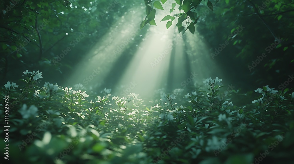 Verdant Horizon Adventures, Misty Morning in a Verdant Forest Verdant Horizon Adventures, Misty Morning in a Verdant Forest