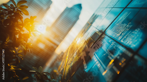 Wallpaper Mural Abstract business Financial charts show a significant increase in profits in the stock market.This is driven by higher interest rates and continued growth. In the innovation world network of financial Torontodigital.ca