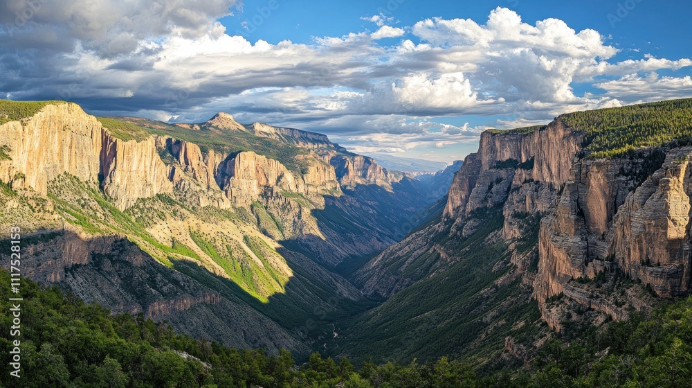 Majestic Canyon Landscape Under a Dramatic Sky Majestic Canyon Landscape Under a Dramatic Sky