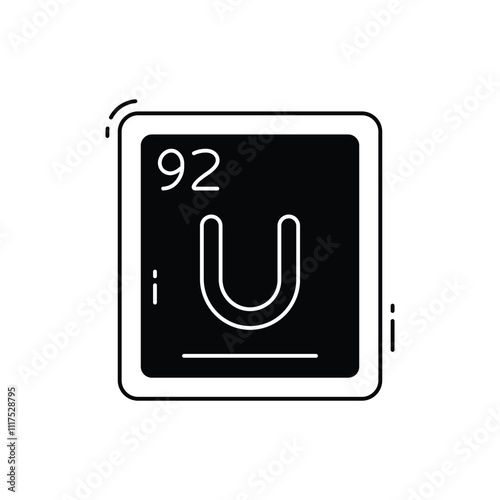 Uranium  vector icon