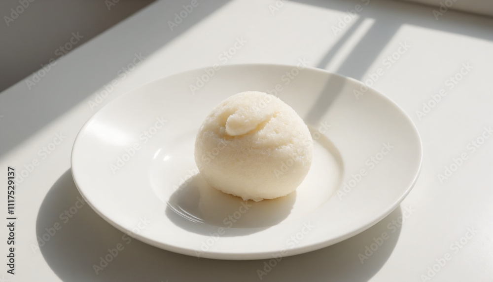 Puto in minimalist style in white and beige with copy space Puto in minimalist style in white and beige with copy space
