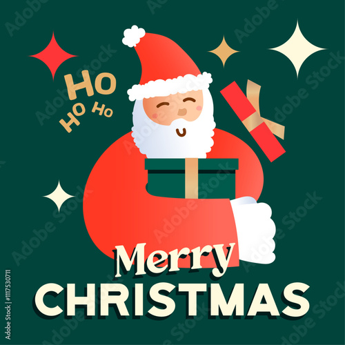 merry christmas santa claus card