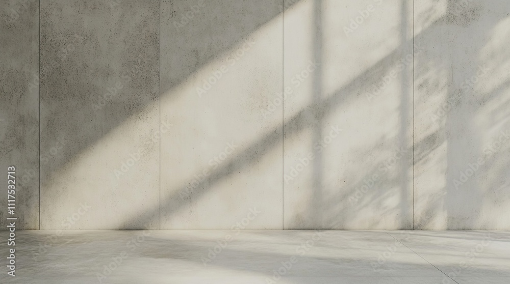 Industrial concrete wall with sunlight Industrial concrete wall with sunlight
