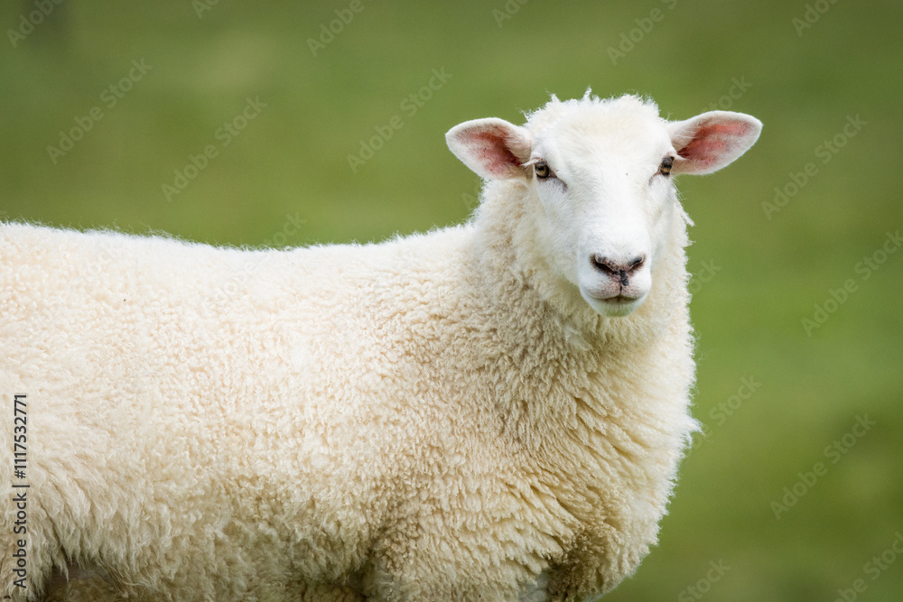 lamb in lush green grassy field lamb in lush green grassy field