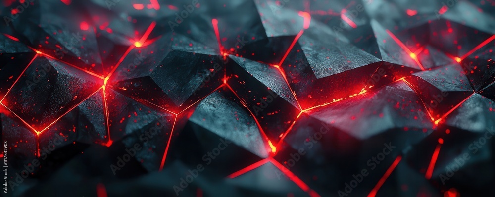 Abstract dark background with glowing red neon lines and shapes Abstract dark background with glowing red neon lines and shapes