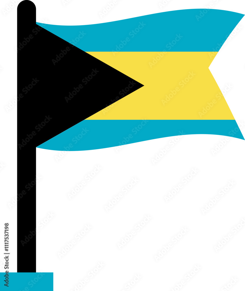 Bahamas Flag Crisp Flown Bahamas Flag Crisp Flown