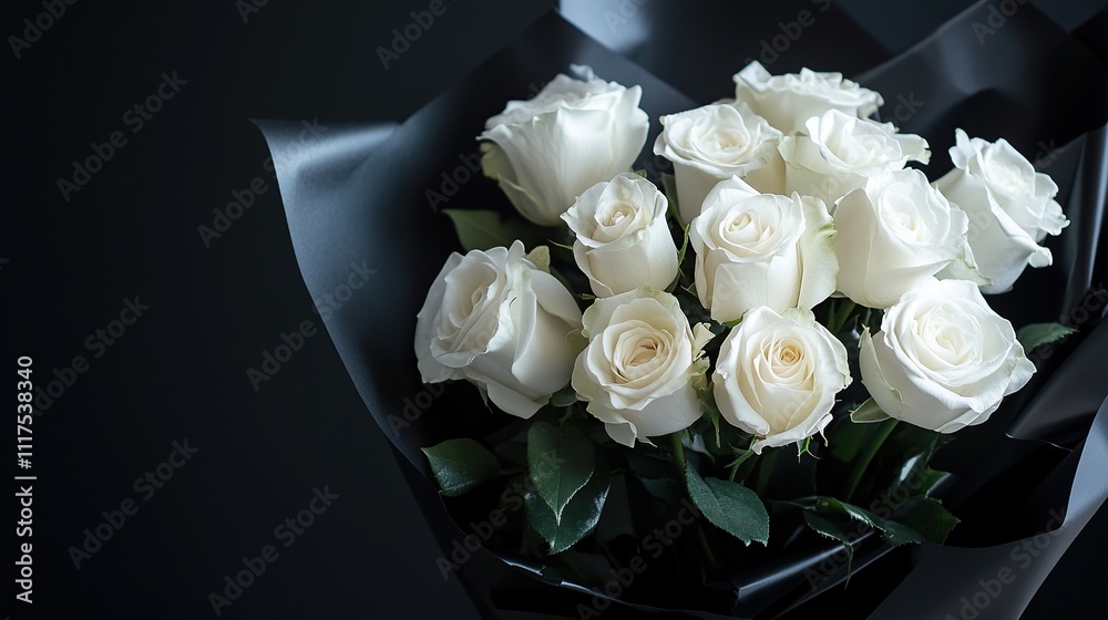 Elegant Bouquet of White Roses