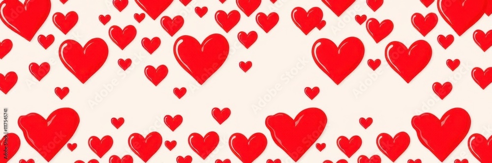 Red heart shapes forming a seamless pattern on a romantic valentines day background, love, romantic Red heart shapes forming a seamless pattern on a romantic valentines day background, love, romantic