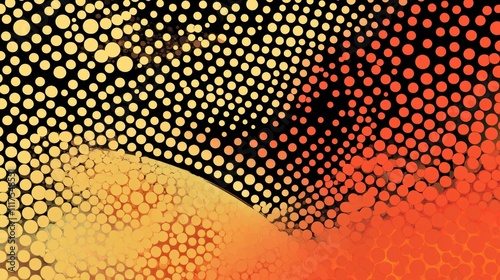 Wallpaper Mural Abstract orange and gold circle pattern background. Torontodigital.ca