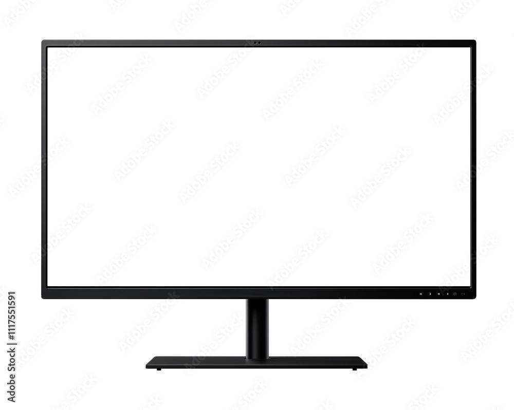 PNG image of a mockup of a sleek computer monitor against a transparent background PNG image of a mockup of a sleek computer monitor against a transparent background