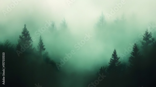 misty forest in the fog 1