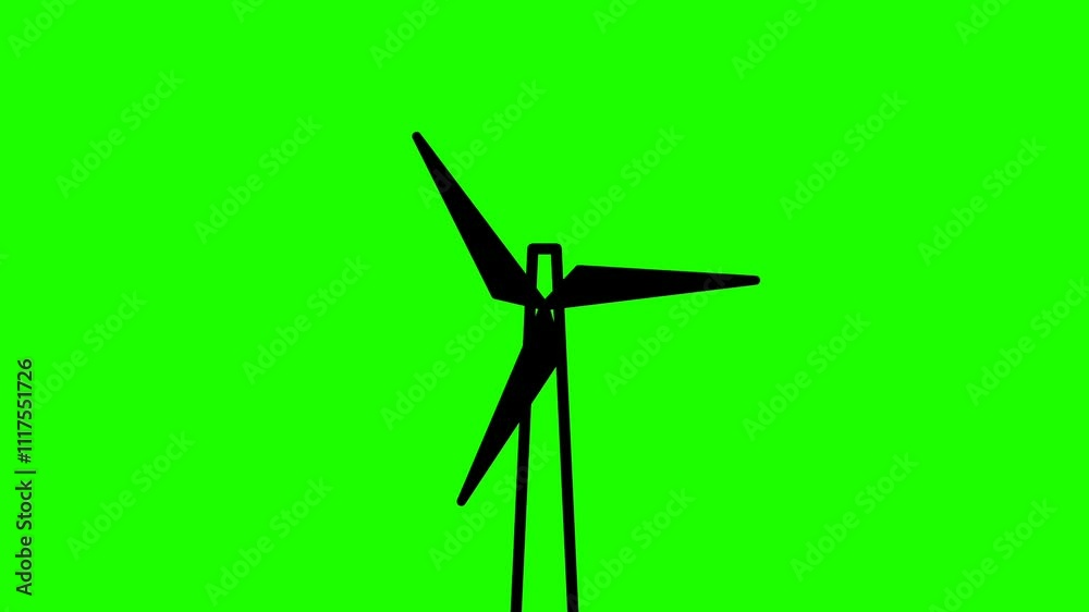 wind turbine spinning around isolated on a green screen wind turbine spinning around isolated on a green screen