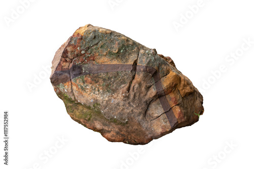 The trees.Rocks and Stone on the Mountain .Isolated on White background with clipping path