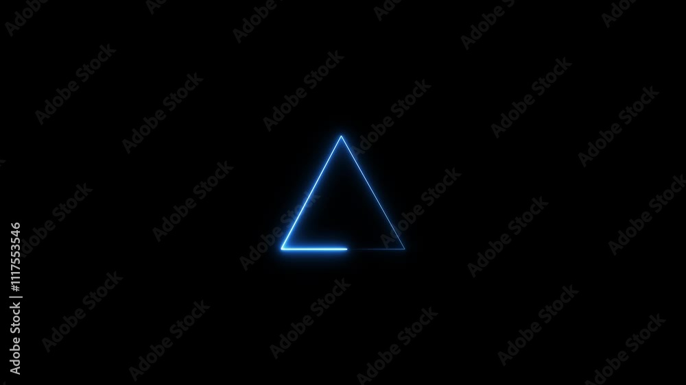 Simple neon triangle animation. Simple neon triangle animation.