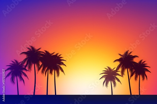 Fiery Tropical Sunset Gradient for Dramatic Backdrops