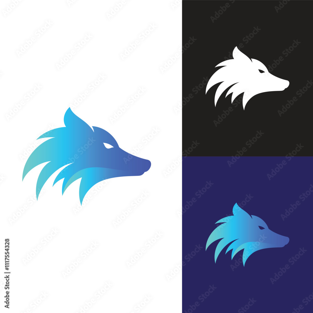 Fox vector illustration silhouette icon design