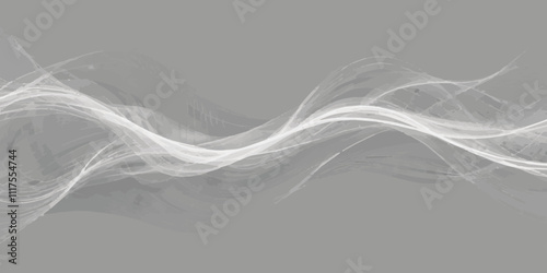 Abstract dynamic smooth  grey soft white light smokey wavey line wallpaper texture white background