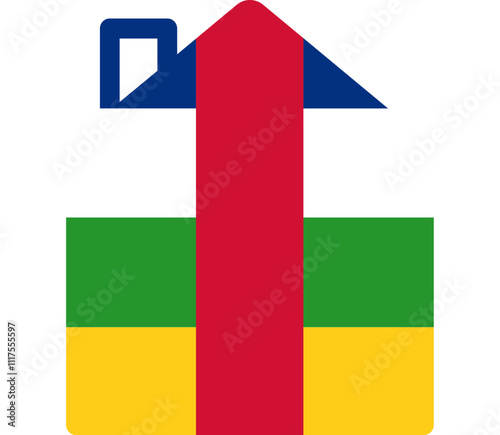 Home Shape Of Icon Central African Republic Flag