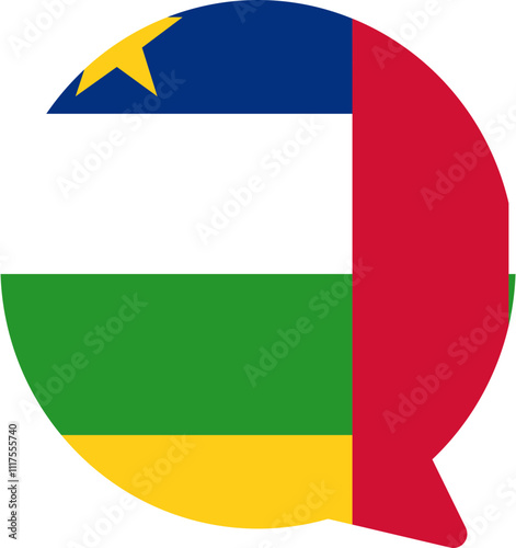 Central African Republic Falg on Chat Icon