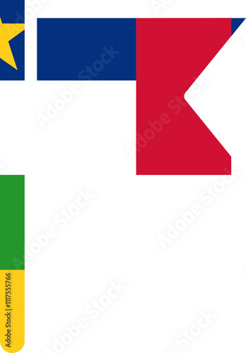 Central African Republic Flag Crisp Icon
