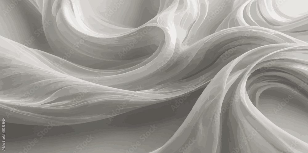 Abstract smokey dark grey and white smooth light wave element modern stream white background. Abstract smokey dark grey and white smooth light wave element modern stream white background.