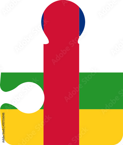 Central African Republic flag on Puzzle icon