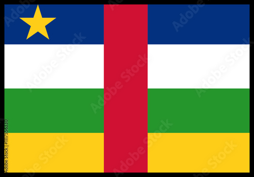 Central African Republic Flag rectangle Icon