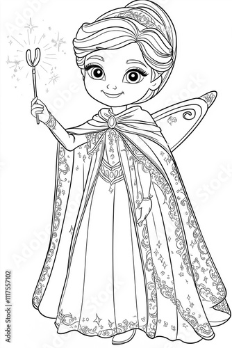 Fairy godmother holding a wand photo
