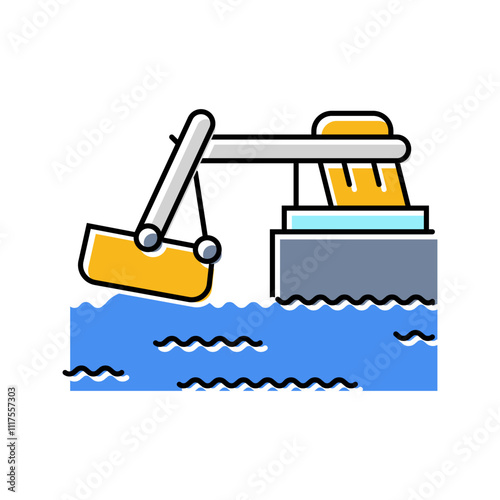 wave energy generation tidal color icon vector. wave energy generation tidal sign. isolated symbol illustration