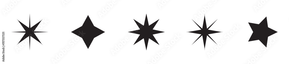 Star icon set. simple star burst symbol vector illustration. Star icon set. simple star burst symbol vector illustration.