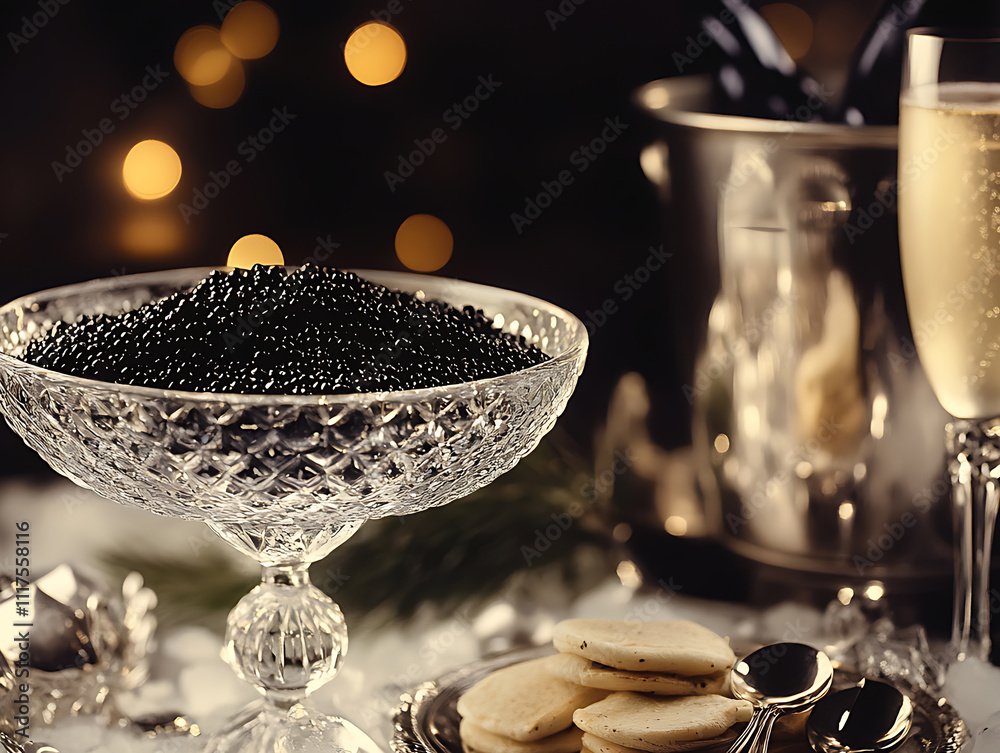 Crystal Caviar Bowl with Champagne Crystal Caviar Bowl with Champagne