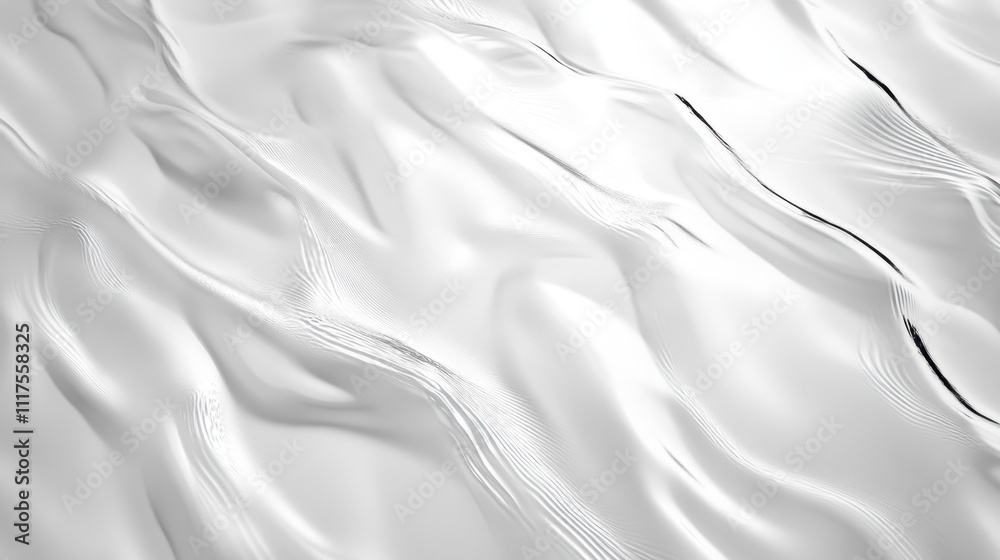 Naklejka premium Abstract White Draped Fabric Texture.