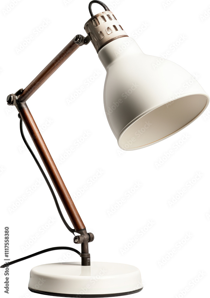 Stylish desk lamp with wooden accents Stylish desk lamp with wooden accents