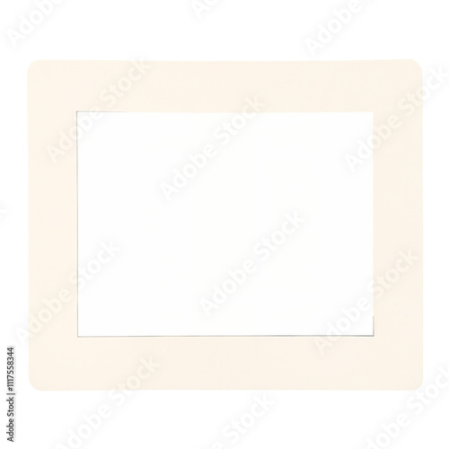 Polaroid frame isolated in transparent PNG format, ideal for vintage-inspired designs.