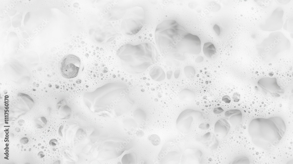 Abstract Close-Up of White Soap Suds and Bubbles. Abstract Close-Up of White Soap Suds and Bubbles.