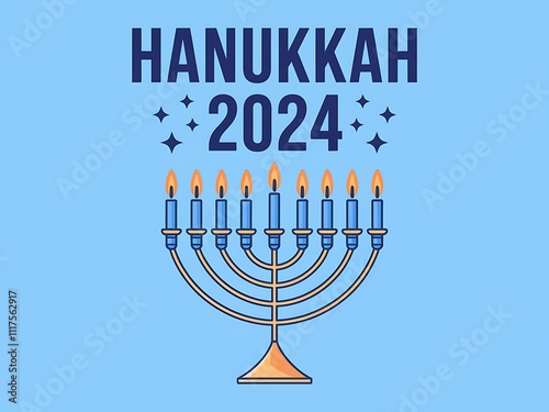 Hanukkah 2024 Menorah Candles Light Celebration