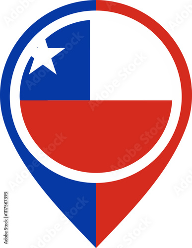 Free Download Map Icon Inside Chile Flag - GFXLoad