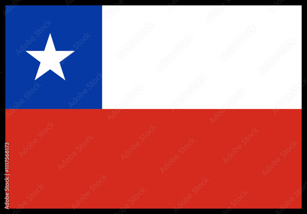 Chile Flag rectangle Icon Chile Flag rectangle Icon