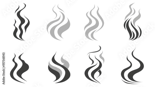 illustration flame or smoke symbol icon isolated