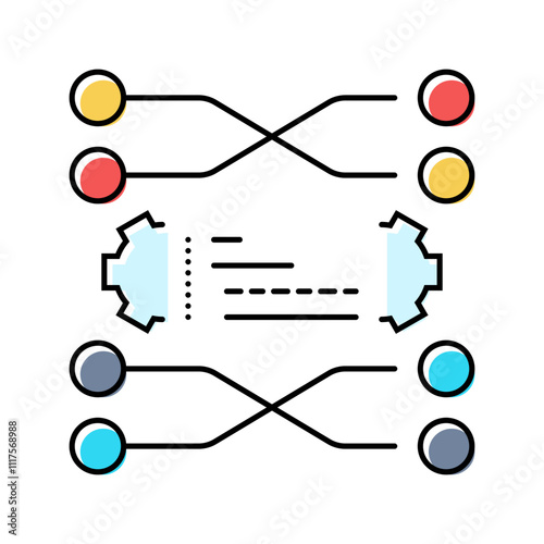 sorting algorithm color icon vector. sorting algorithm sign. isolated symbol illustration