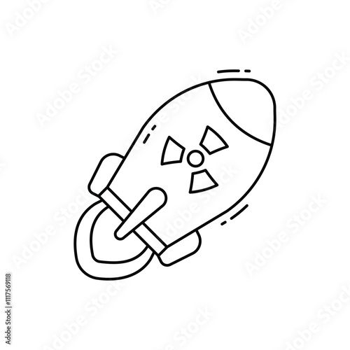 Nuclear bomb  vector icon