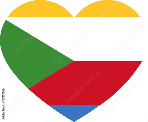 Free Download Heart Icon inside Comoros Flag - GFXLoad